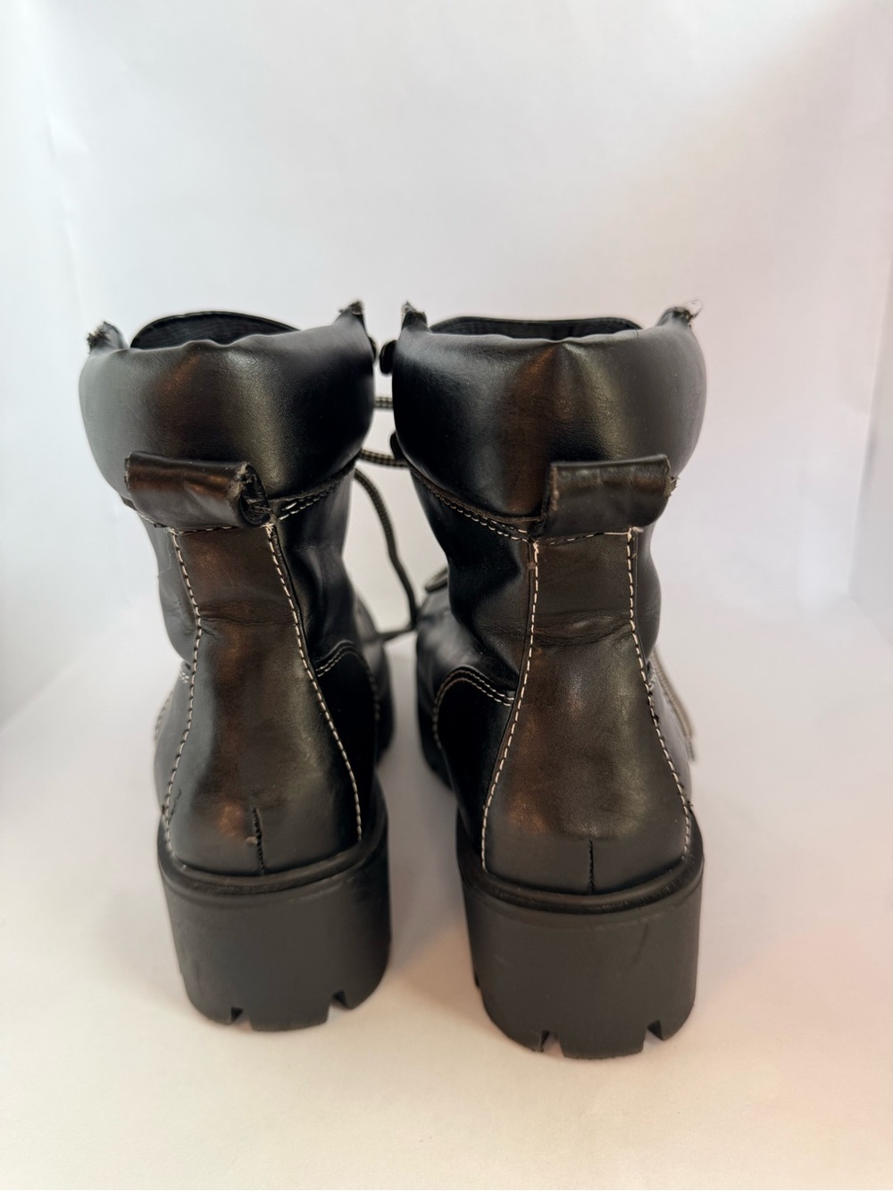 Soda Black Lace-Up Platform Combat Boots - Women's - Picture 7 of 10